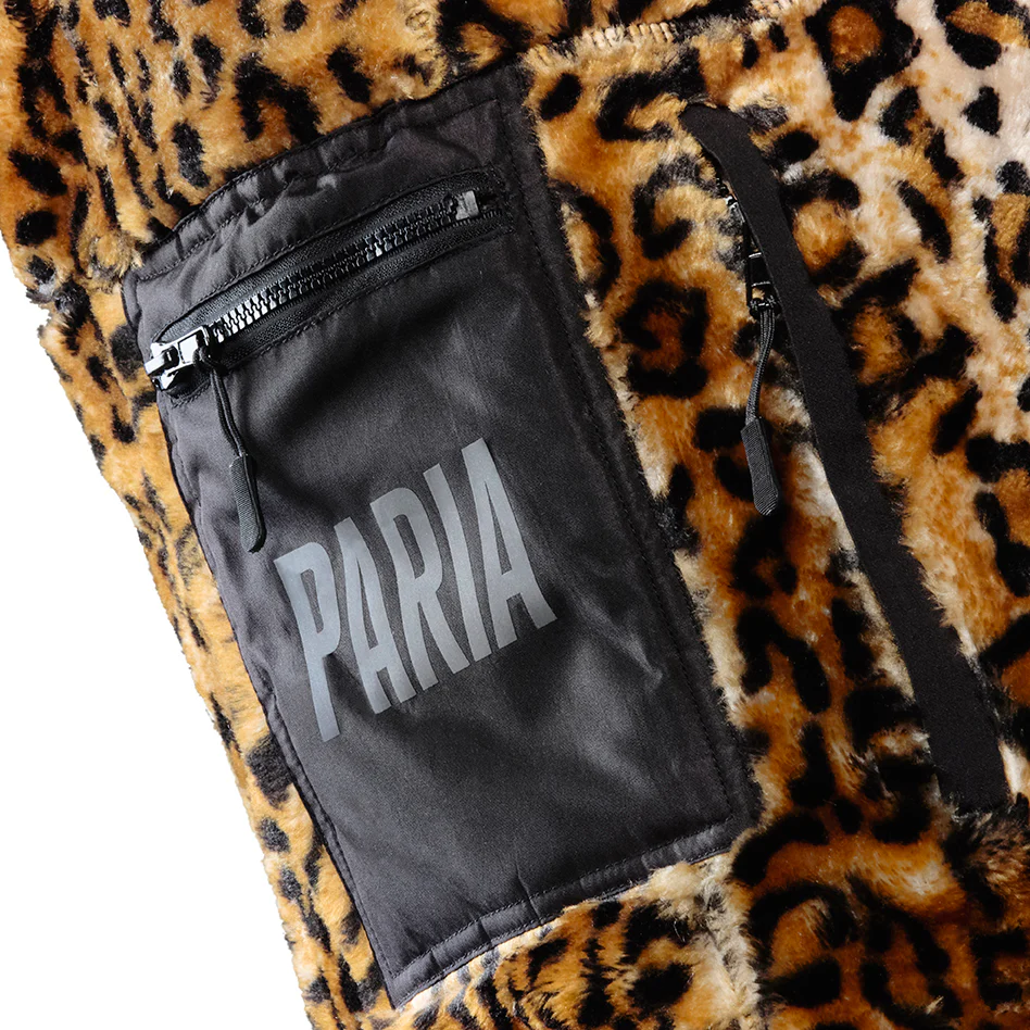 Animal Print Sherpa Fleece Cycling Commuter Jacket - Image 3