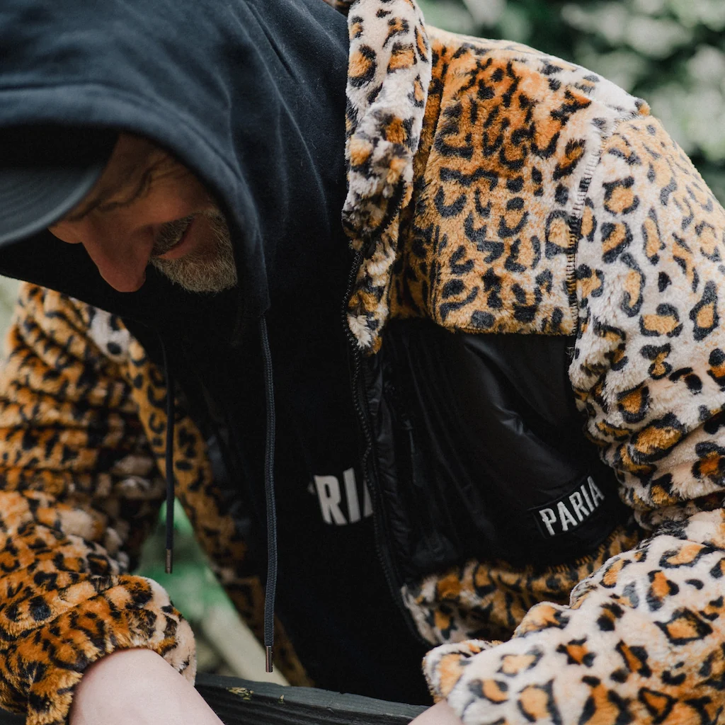 Animal Print Sherpa Fleece Cycling Commuter Jacket - Image 5