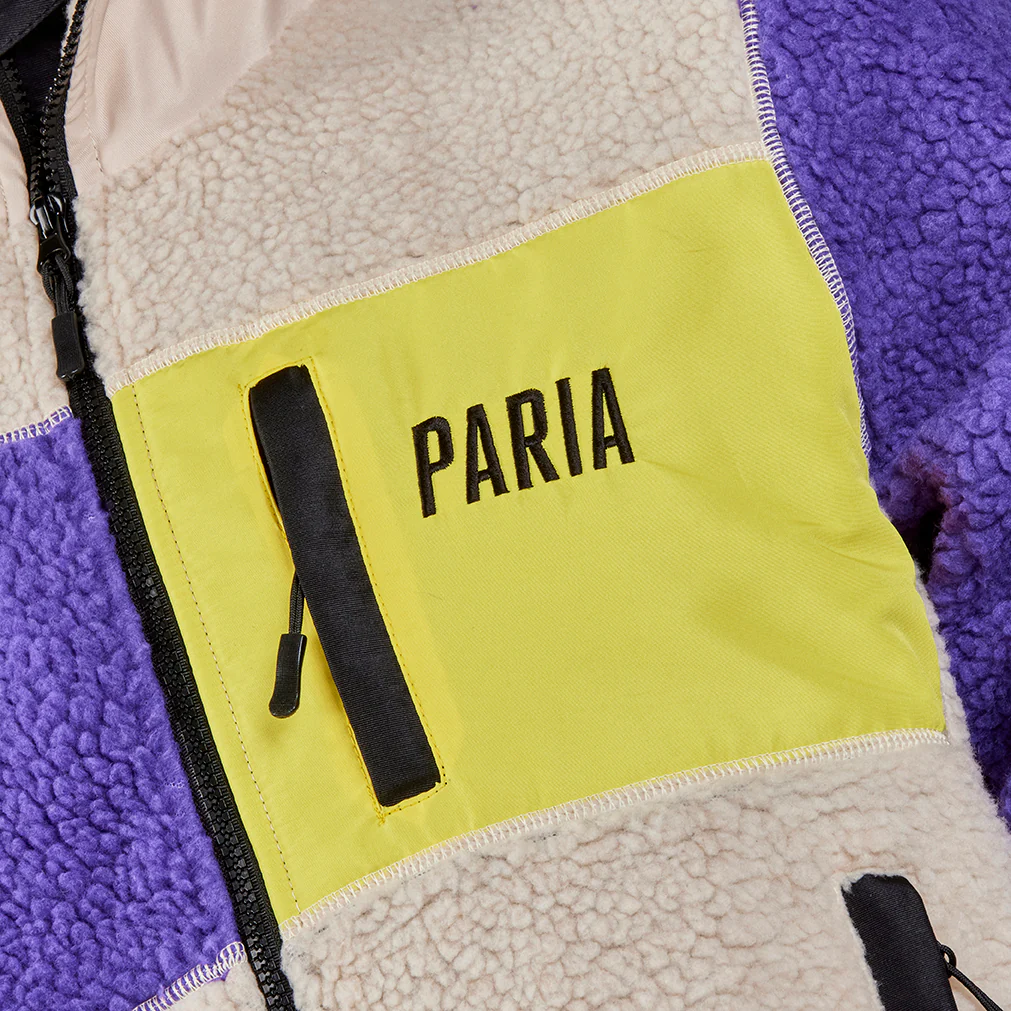 Cream Sherpa Fleece Cycling Commuter Jacket - Image 3