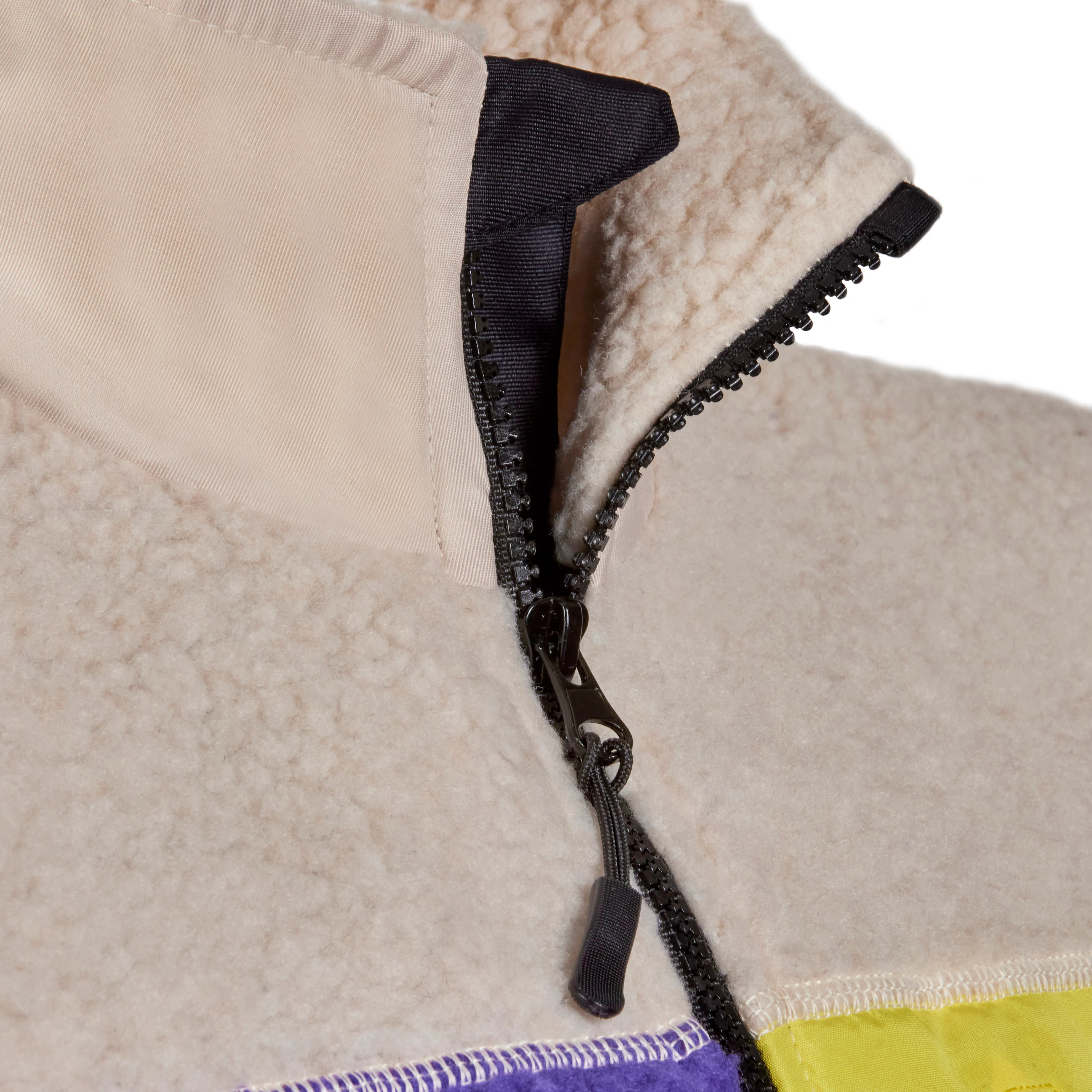 Cream Sherpa Fleece Cycling Commuter Jacket - Image 5