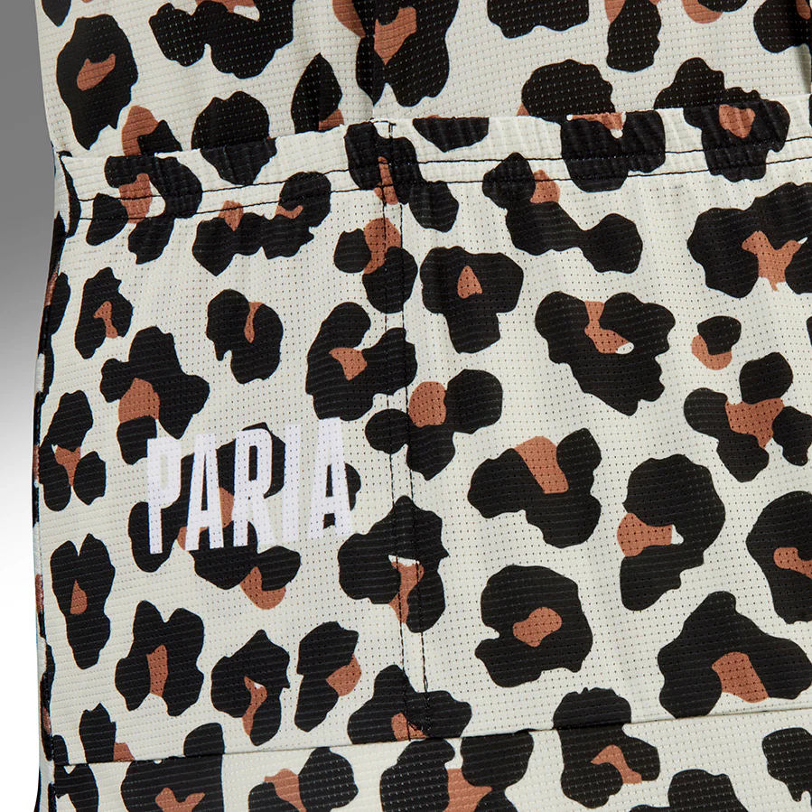 Leopard Print Short Sleeve Cycling Jersey - Image 3