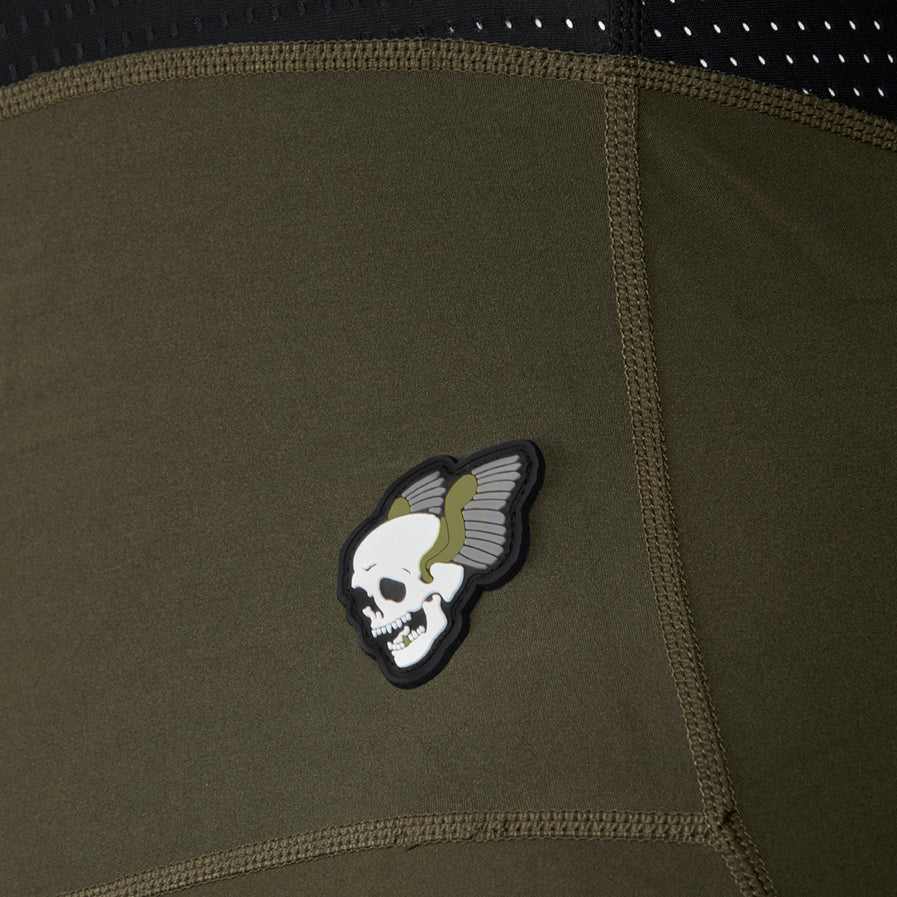 Mens Khaki Cycling Gravel Shorts with extra 5cm - Image 4